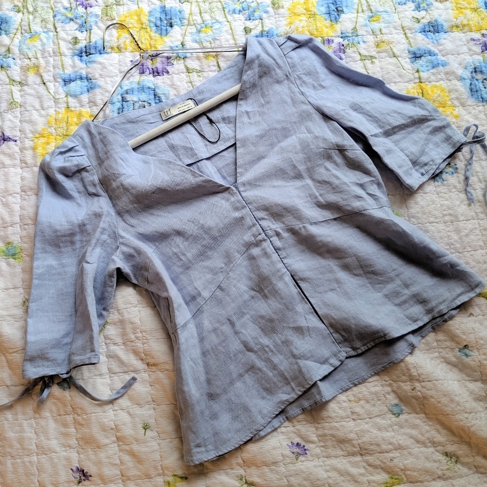 Zara 100% linen top S